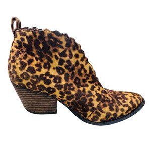 Coconuts By Matisse Adalyn Leopard Print Ankle Boots  8M Mobwife Coastal Cowgirl